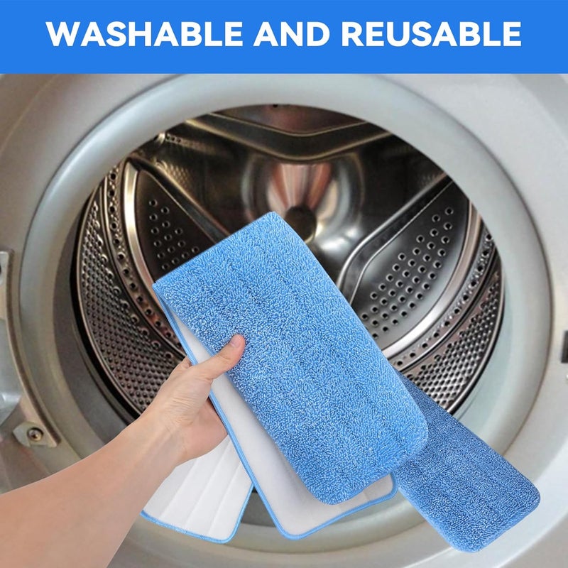 BeiLan 36" Microfiber Pad for Rubbermaid Commercial 36 Inch Mop Head - 6 Pack Replacement Wet & Dry Commercial Reusable Cleaning Mop Refills Fit for Any Microfiber Flat Mop System 36" - Image 4